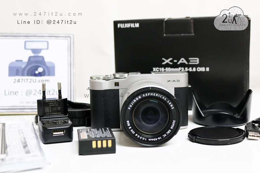 Fujifilm X-A3 พร้อมเลนส์ 16-50mm f3.5-5.6 สี silver