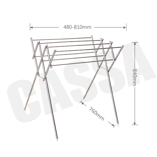 CASSA ราวตากผ้าขนหนูแสตนเลสตั้งพื้นแบบปรับความยาวได้ รุ่น JMJ-M9045