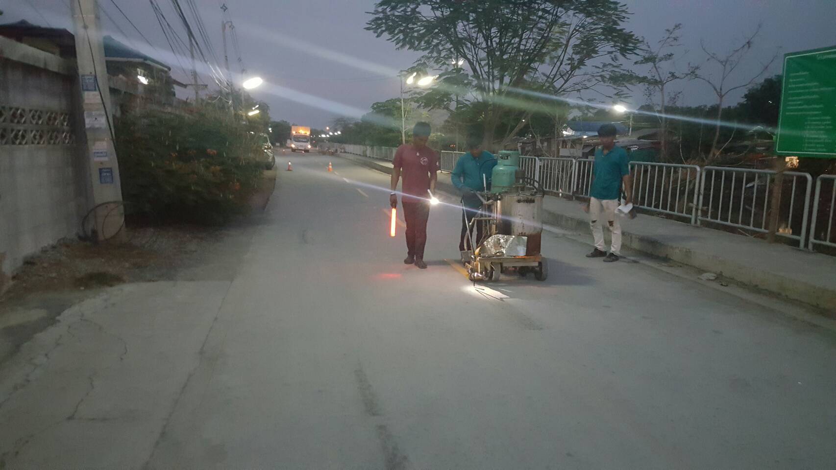 รับตีเส้นจราจรด้วยสีเทอร์โมพลาสติกจังหวัดอยุธยา