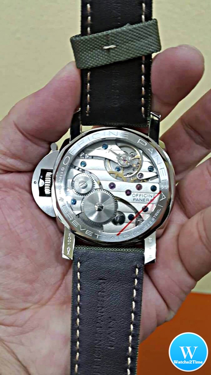 นาฬิกา Panerai รุ่น Luminor Marina สีเงิน หน้าปัดสีดำ 44 mm. รุ่นคลาสสิค