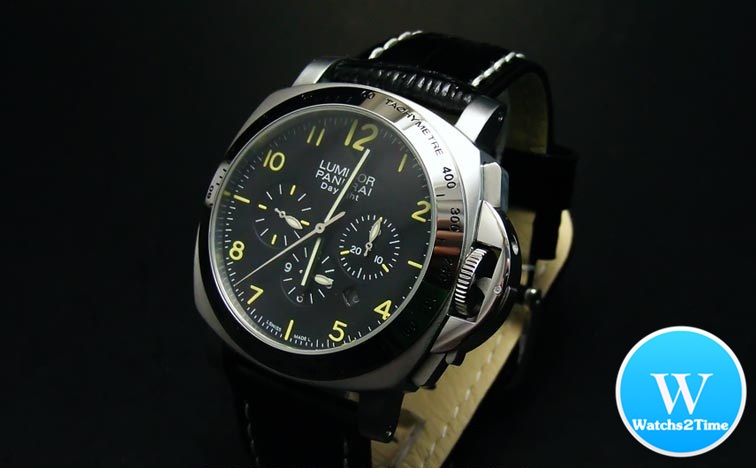 นาฬิกา PANERAI Luminor Chrono Daylight 44 mm. Black Dial PAM 188