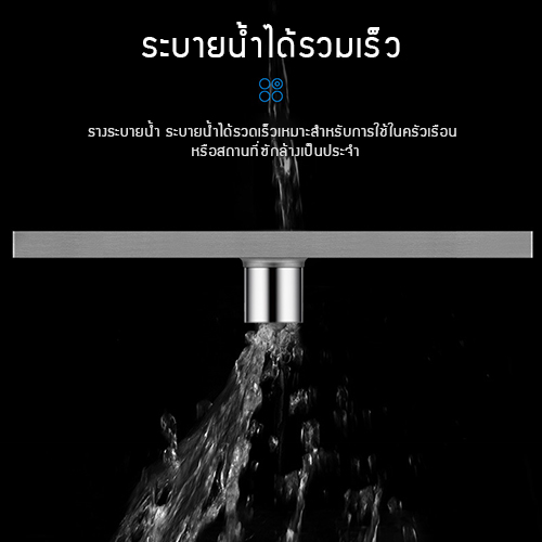 รางระบายน้ำ ตะแกรงระบายน้ำ สแตนเลส304 กันกลิ่น กันแมลง 100cm CL0167 - CL0172