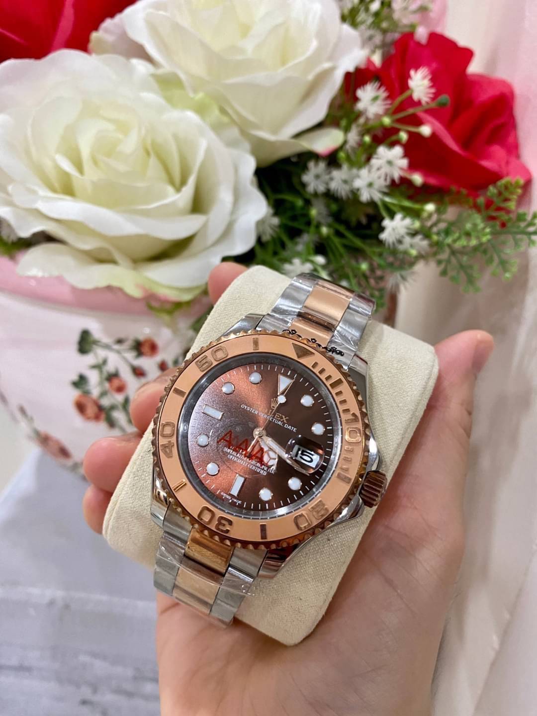 นาฬิกา Rolex รุ่น Yacht Master 2K Mirror Swiss Pink Gold 40 mm.