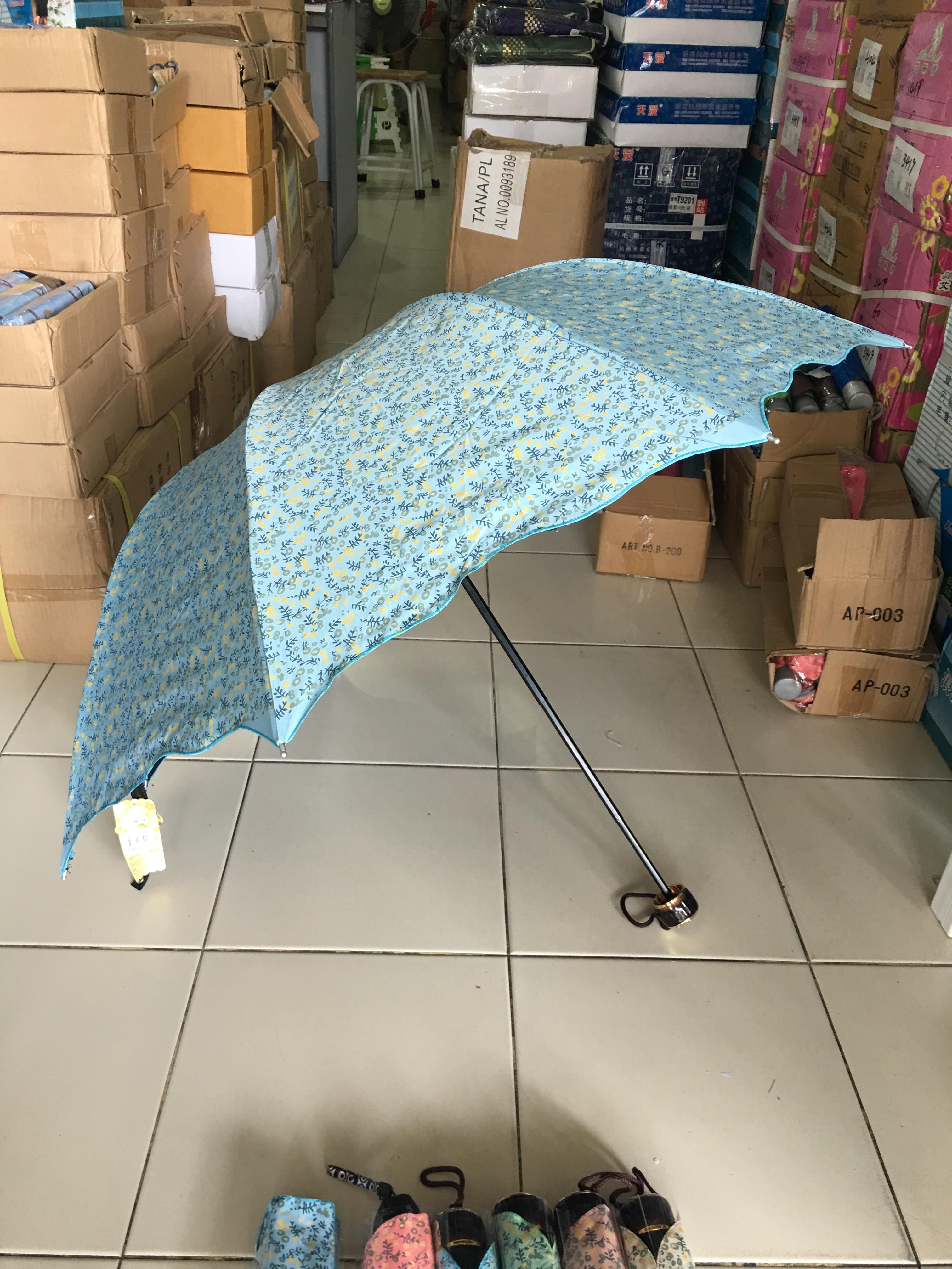 ร่มโค้งแฟชั่นยูวีสีดำ รหัส 4309D