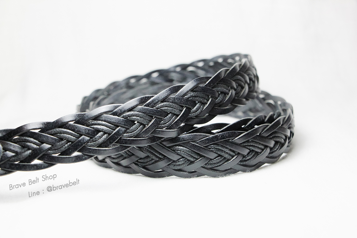 เข็มขัดหนังสาน หัวทองเหลี่ยมสวยๆ