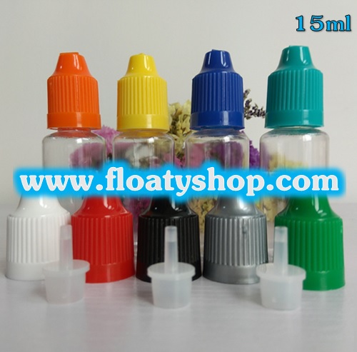 15ml PET ขวดหยดใส ฝาดับเบิ้ลล็อค