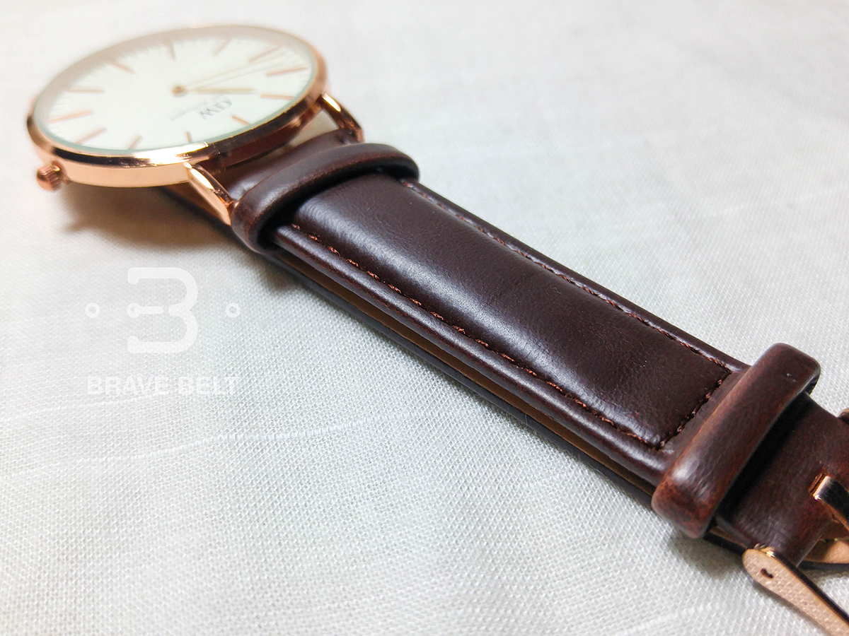 นาฬิกาวินเทจ Daniel Wellington สายหนังน้ำตาล เกรดพรีเมี่ยม