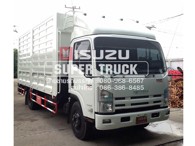 ISUZU NQR แบบกระบะคอก (ช่วงต่อยาว 5.6เมตร)