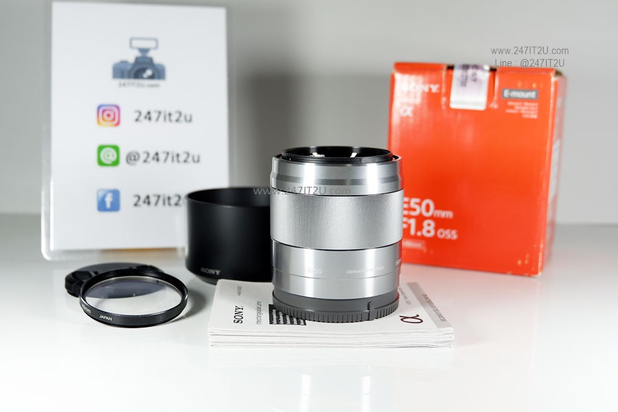 เลนส์ Sony E 50mm F1.8 สี silver สภาพสวย