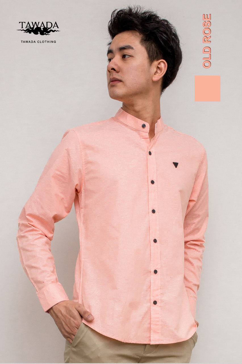 mandarin collar_Old Rose_สีโอรส