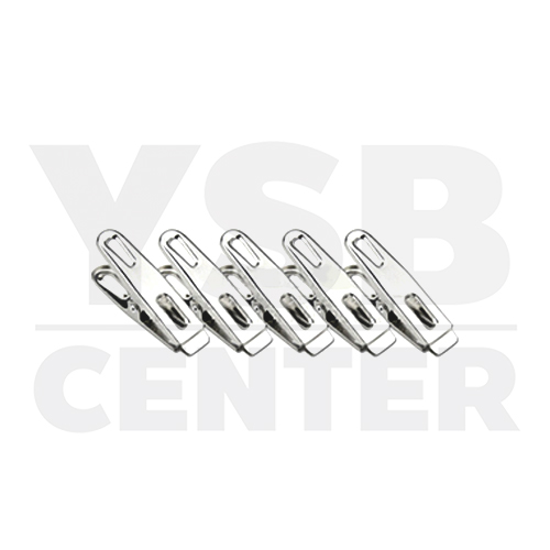 CASSA คลิปหนีบ คลิปหนีบผ้า คลิปหนีบแสตนเลส SET 5 แพ็ค (100ตัว) รุ่น CB0058-5X1.2X1.7-100