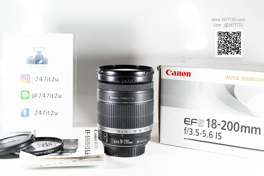 เลนส์ Canon EF-S 18-200mm f 3.5-5.6 IS มีกล่อง