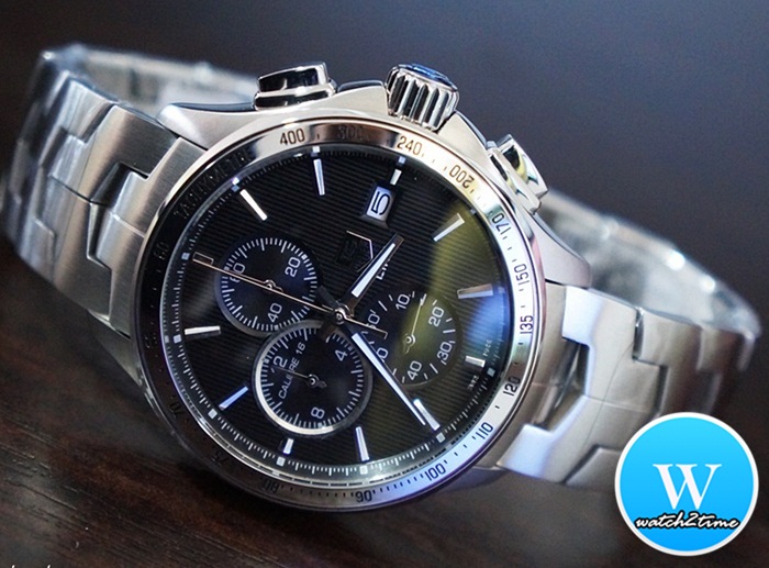 นาฬิกา TAGHeuer Link Calibre16 Chronograph หน้าปัดสีดำ