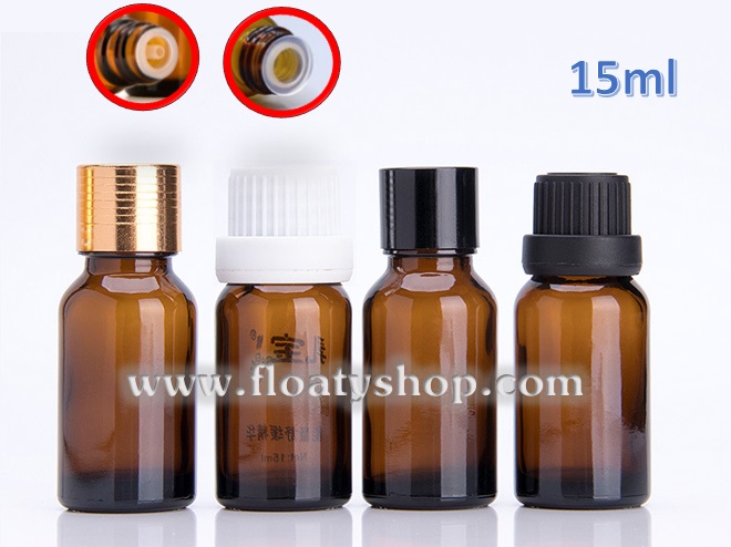 15ml ขวดแก้วสีชาใส