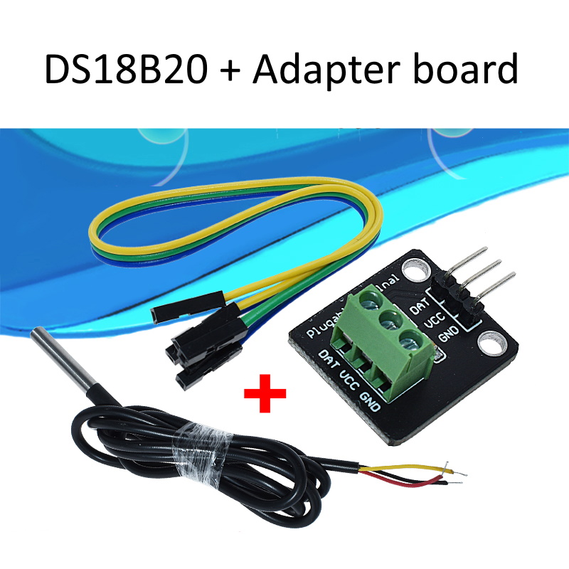 เซ็นเซอร์วัดอุณหภูมิ DS18B20 + บอร์ด adapter