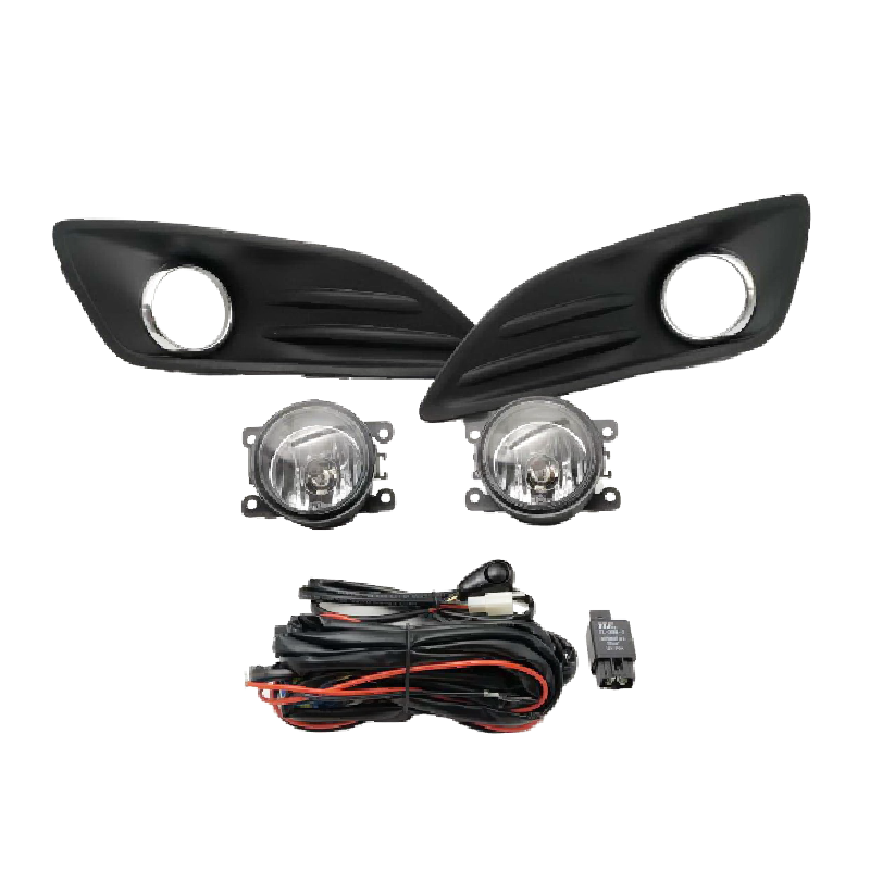 ไฟตัดหมอก/ไฟสปอร์ตไลท์ FORD FIESTA(เฟียสต้า) ฝาครอบดำ(วงแหวนชุบ) ปี2013-2016 (ครบชุด) (ประกัน 6เดือน) (รหัส:FD648)