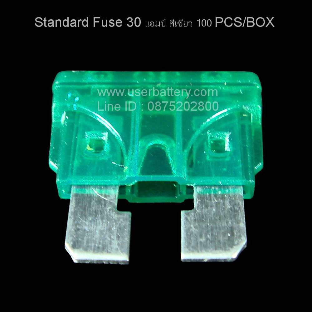 Standard Fuse 30 แอมป์ สีเขียว 100 PCS/BOX