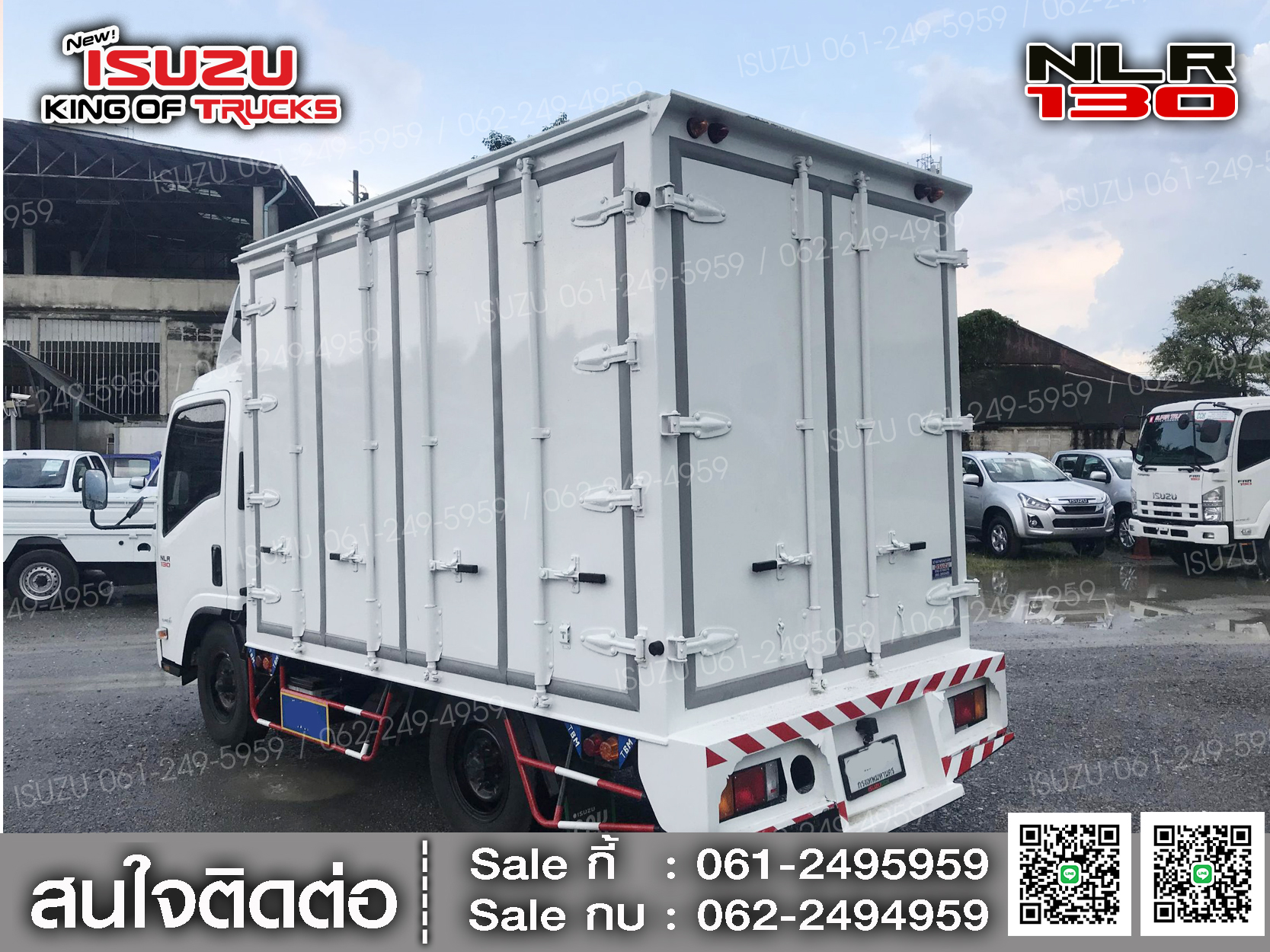 รถบรรทุกอีซูซุ 4 ล้อ ไม่ติดเวลา ISUZU NLR130 ตู้แห้ง10บาน EURO3