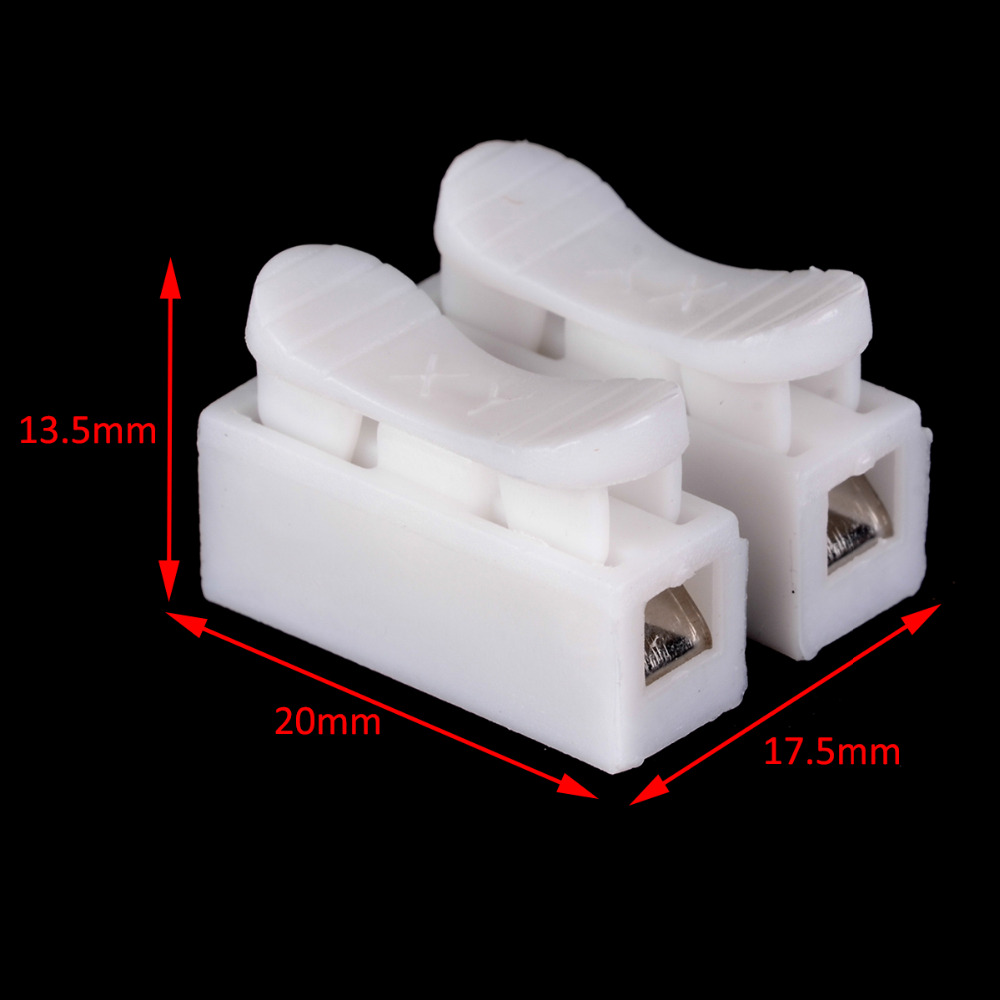 ( 50 ตัวแพ็ค) ข้อต่อสายไฟ 2 PIN เทอร์มินอลบล็อก เทอมินอลสายไฟ push quick cable Connector terminal Wiring Terminal 10A250V. 0.5-2.5 SQ.mm