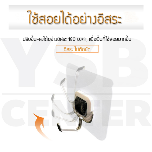 ตะขอแขวน ติดผนังแบบใส รูปวงกลม ติดผนังไม่เป็นรอย ผลิตจาก PP คุณภาพดี (แพ็ค 4 ชิ้น)