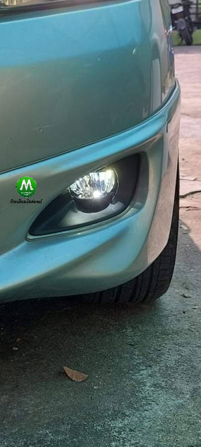 ไฟตัดหมอกวีออส โตโยต้า โคม LED TOYOTA VIOS 2007 2009 2011 2012 ฝาครอบดำ ไฟสปอร์ตไลท์ รับประกันสินค้า 3 เดือน