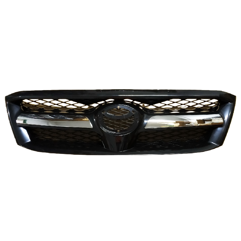 หน้ากระจัง TOYOTA VIGO(วีโก้) โฉมแรก สีดำ(งานไม่ทำสี) พร้อมคิ้วชุบโครเมียม ไม่มีโลโก้ ปี2004-2007 (รหัส:VIGO'04ชุบ)