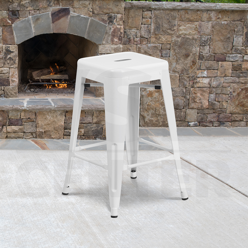 เก้าอี้บาร์ เก้าอี้ทรงสูง เก้าอี้บาร์สตูล เก้าอี้เคาร์เตอร์ เก้าอี้เหล็กชุบสีอย่างดี