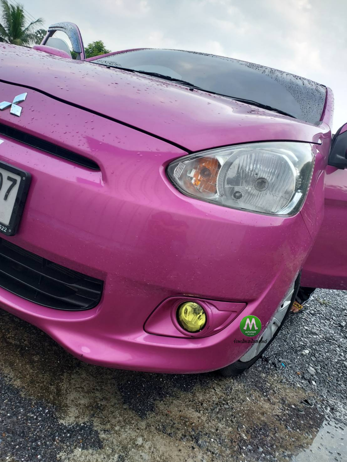 ไฟตัดหมอกมิราจ มิตซูบิชิ โคมเหลือง ไฟสปอร์ตไลท์ MITSUBISHI MIRAGE 2012 2013 2014 2015
