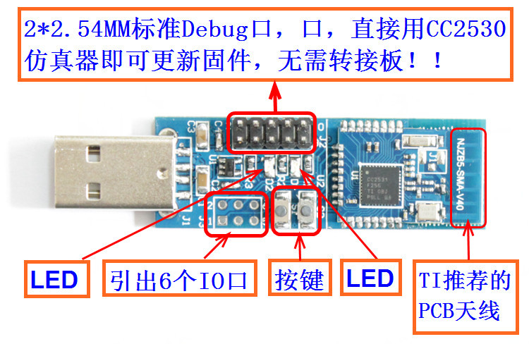 CC2531 ZigBee USB dongle