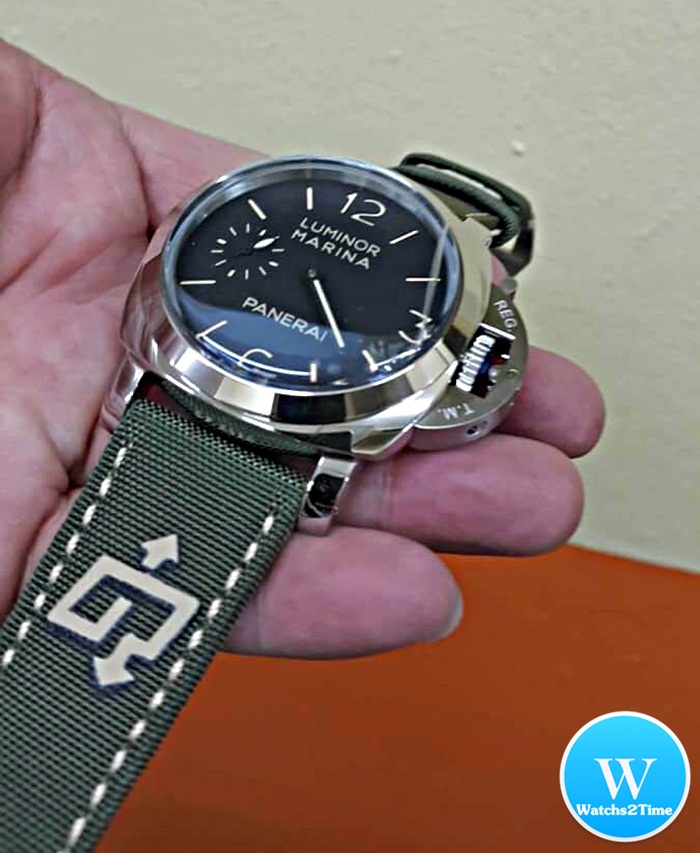 นาฬิกา Panerai รุ่น Luminor Marina สีเงิน หน้าปัดสีดำ 44 mm. รุ่นคลาสสิค