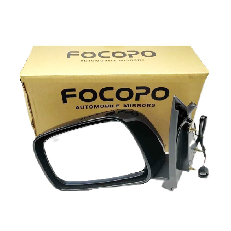 กระจกมองข้าง NISSAN NAVARA(นาวาร่า) D40 รุ่นปรับเลนส์ไฟฟ้า 3สาย สีดำ(งานไม่ทำสี) ปี2007-2014 -ราคาต่อข้าง-