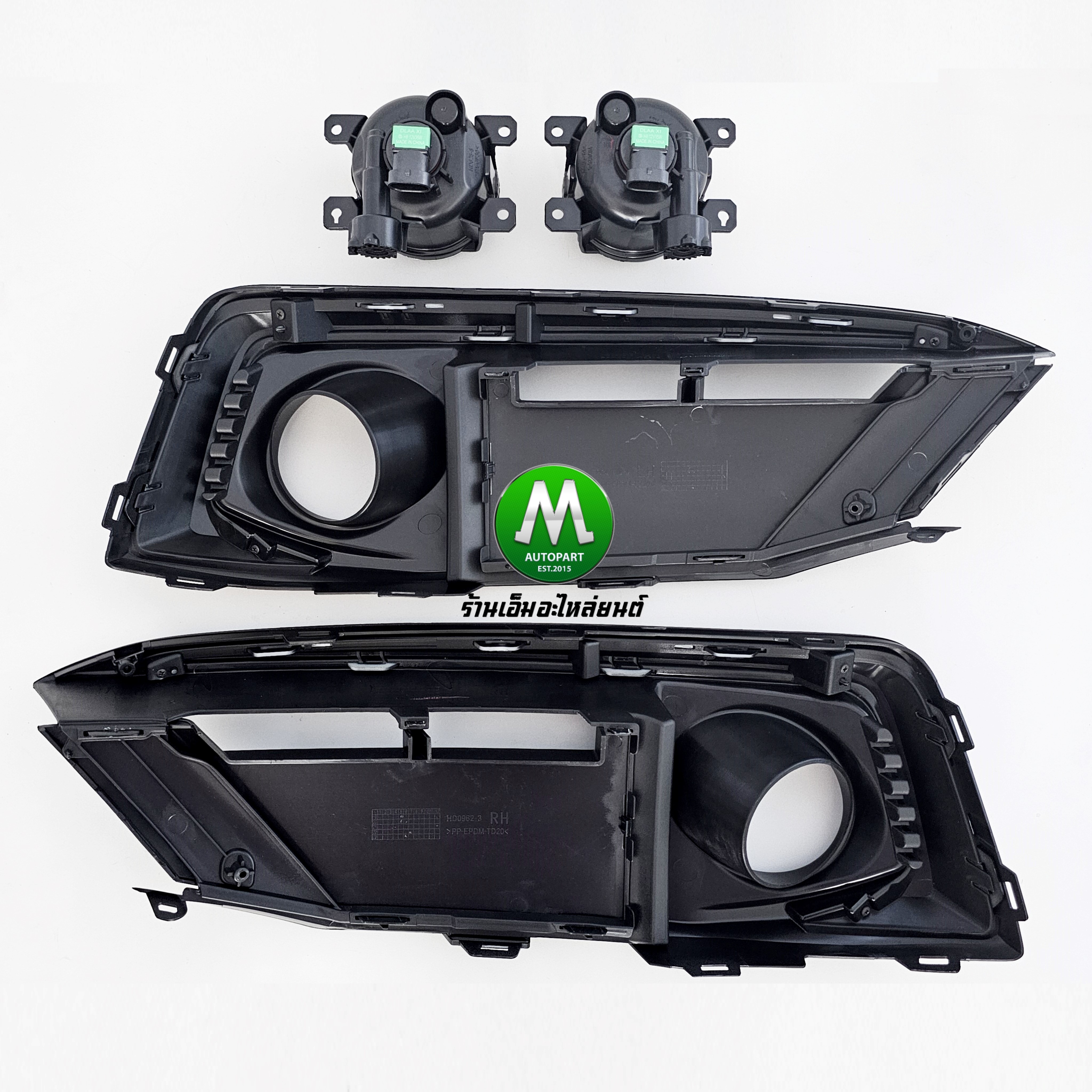 ไตัดหมอก HONDA CIVIC FC 2019 2020 ฝาครอบคิ้วดำ โคมเหลือง ฮอนด้า ซีวิคเอฟซี ไฟสปอร์ตไลท์ รับประกัน 1 เดือน