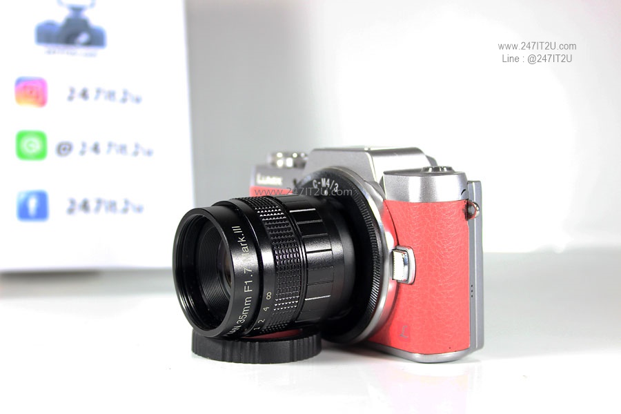 กล้อง Lumix GF8 + เลนส์มือหมุน 35mm f1.7 mark III สีชมพู
