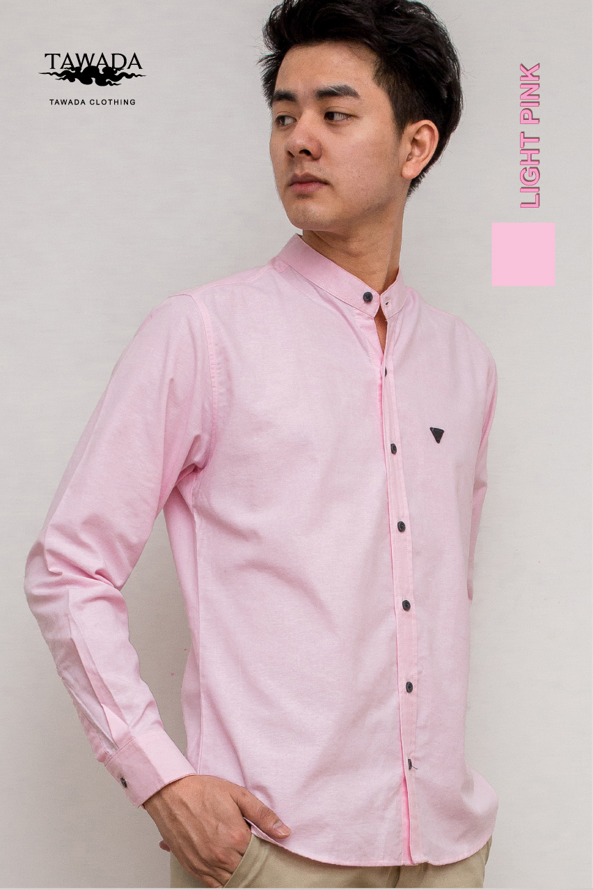 mandarin collar_Light Pink_สีชมพูอ่อน