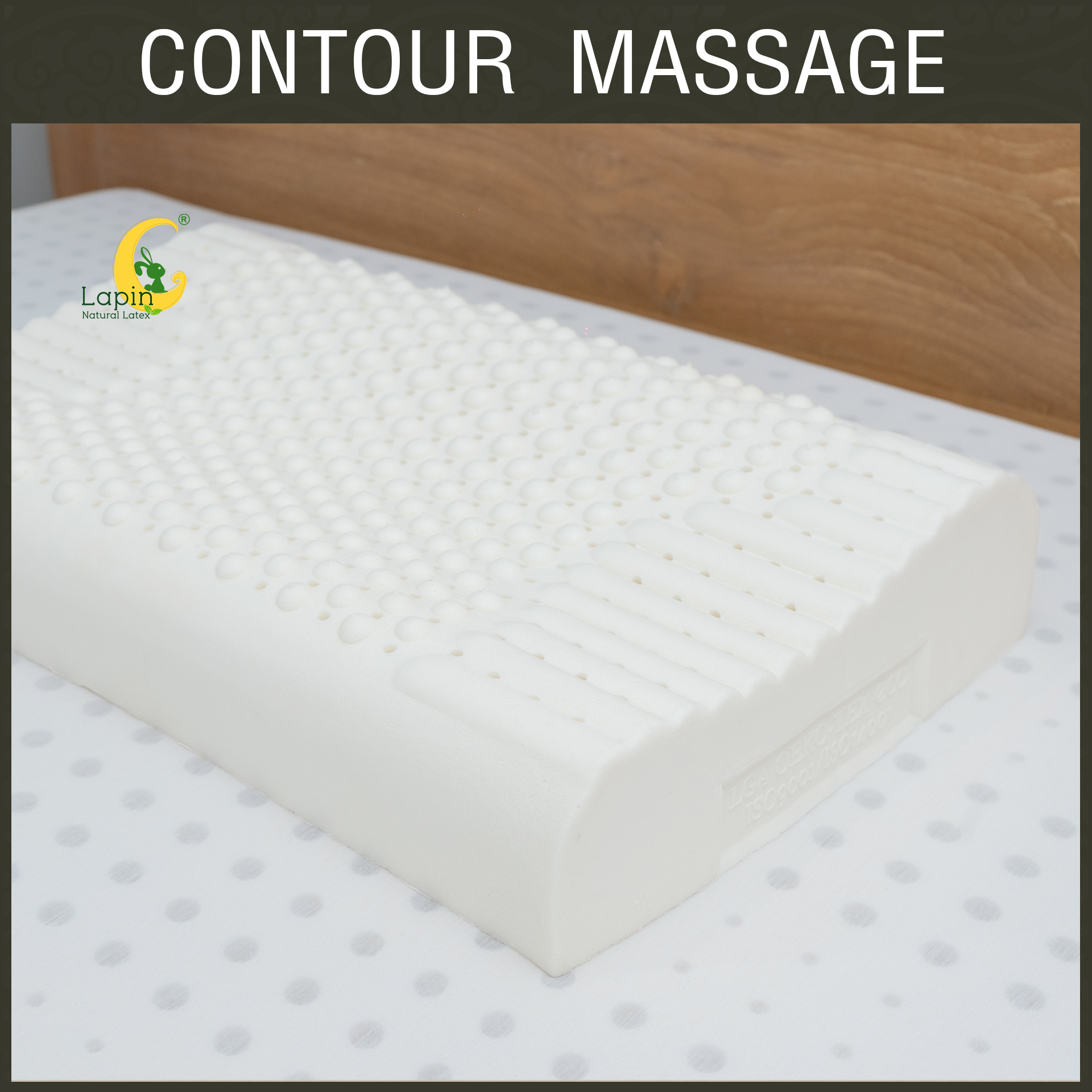 ชุดของขวัญ หมอนยางพาราแท้ 100% (LAPIN) รุ่น คอนทัวร์มาสสาจ (CM) 2 ใบ สุดคุ้ม