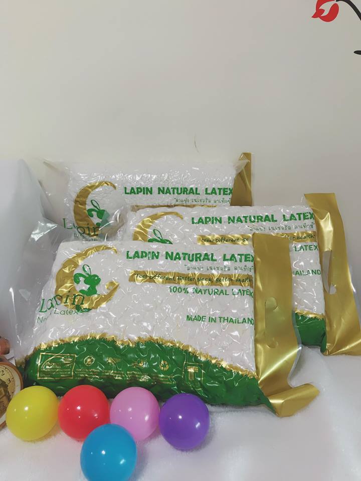 หมอนยางพารา3+ปลอกซาติน3(Pro05)*รุ่นธรรมดาสีขาว*