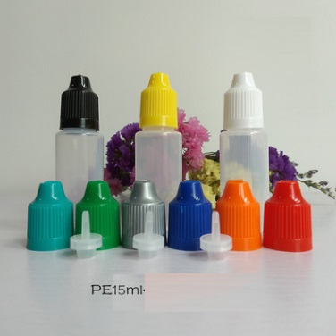 15ml PE ขวดหยดขาวขุ่น ฝาดับเบิ้ลล็อค