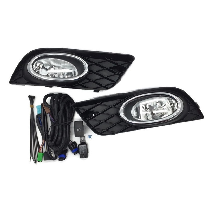 ไฟตัดหมอก/ไฟสปอร์ตไลท์ HONDA CIVIC(ซีวิค) FB ฝาครอบดำ(วงแหวนชุบ) ปี2012-2016 (ครบชุด) (รับประกัน 6เดือน) (HD552)