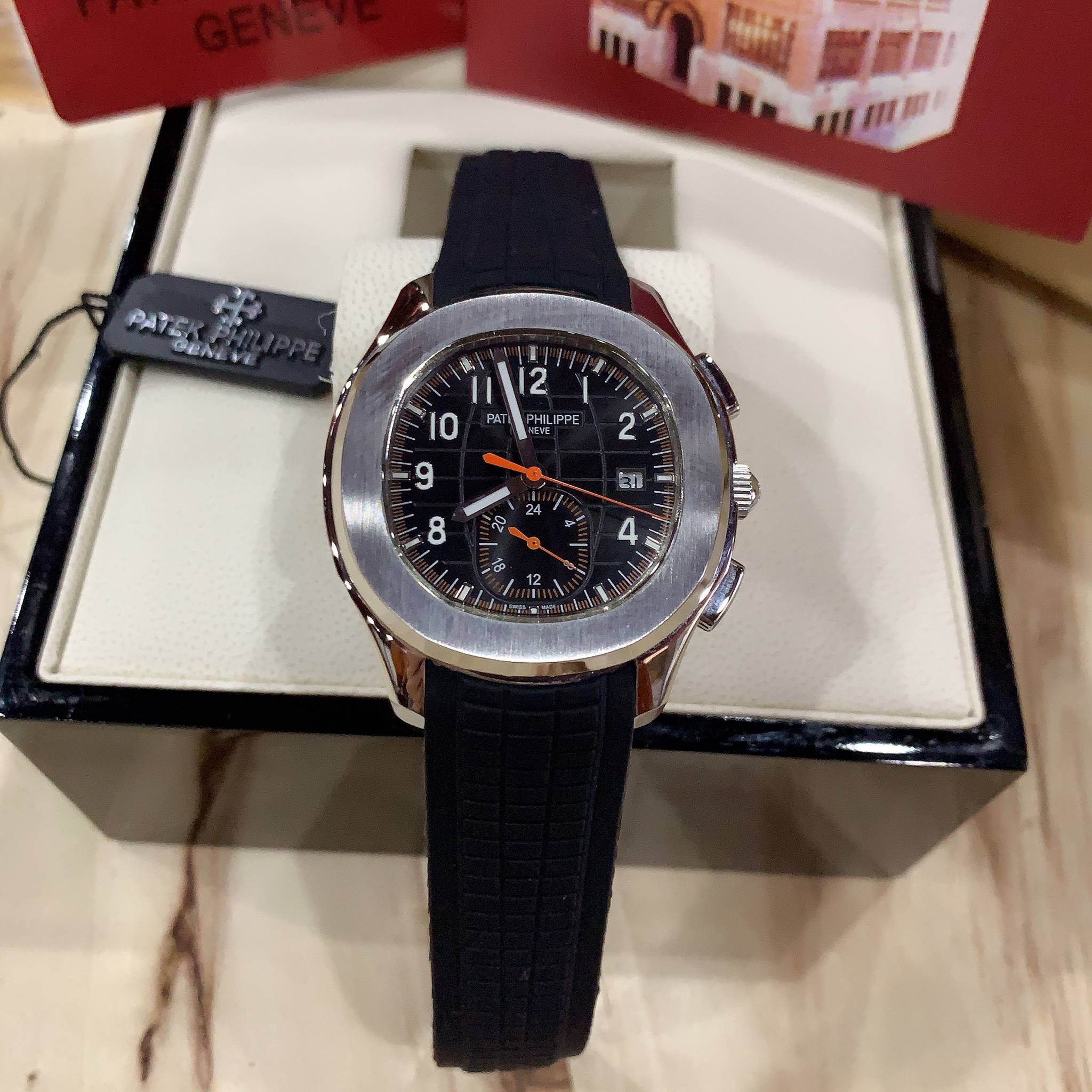 นาฬิกา Patek Philippe Aquanaut Grade Mirror Swiss หน้าปัดดำ