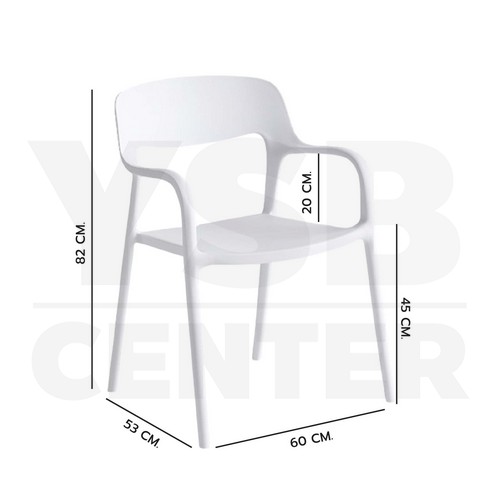 เก้าอี้สไตล์นอร์ดิก ตกแต่งร้าน ทานอาหาร พลาสติก ขึ้นรูปเต็มตัว มีที่วางแขน D043 - D050