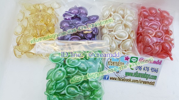 วิตามินเซรั่มบำรุงเส้นผมเข้มข้น แบบเม็ด สีม่วง ห่อ 50 เม็ด สูตรดอกอัญชัน