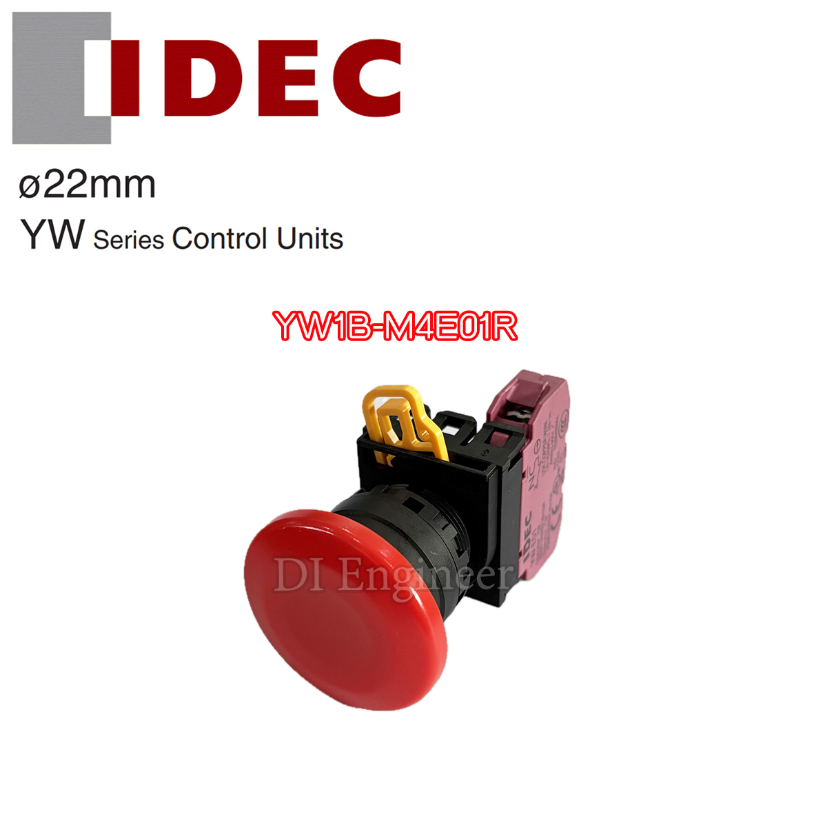 IDEC Pushbutton Switch (Mushroom) YW1B-M4E01R