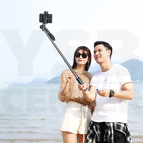 ไม้เซลฟี่ ขาตั้งมือถือ ขาตั้งกล้อง มีแกรนจับกันสั่นสะเทือน พร้อมรีโมทบูลทูธ ( สีดำ ) รุ่น J1M004 - J1M006