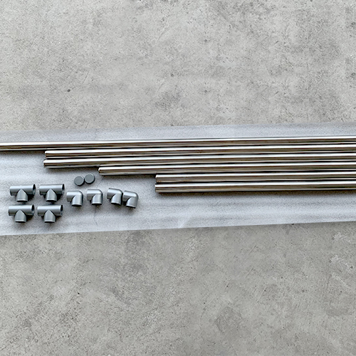 ราว ราวตากผ้า ราวแขวนผ้า ราวแขวนสแตนเลส แบบบาร์เดี่ยว ข้อต่อพลาสติก รุ่น CB0077-PL150-1