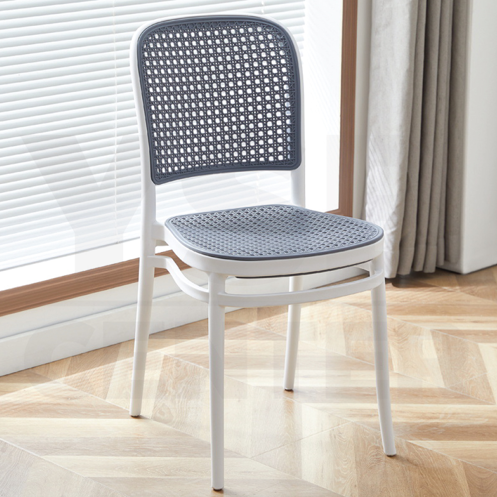 เก้าอี้พลาสติก หวายเทียม ร้านกาแฟ สไตล์โมเดิร์น