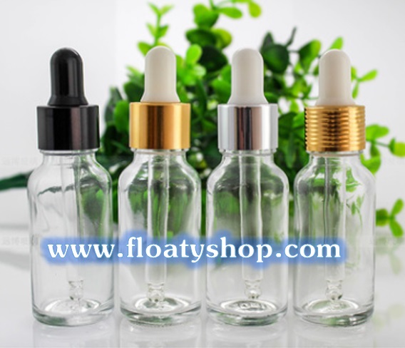 20ml ขวดแก้วใส ดรอปเปอร์