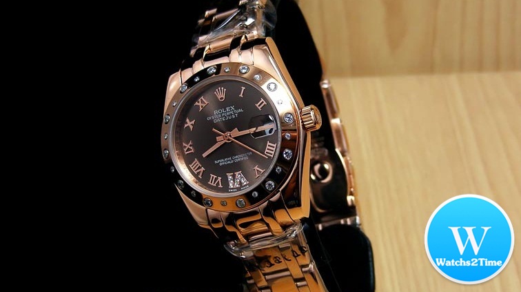 นาฬิกา Rolex Lady-Datejust Pearlmaster 31 mm. Everose gold and diamond