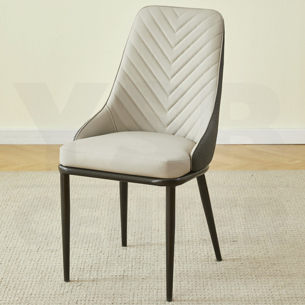 เก้าอี้ เบาะหนัง PU ขาเหล็ก สไตล์โมเดิร์น แข็งแรง YL0489 - YL0492