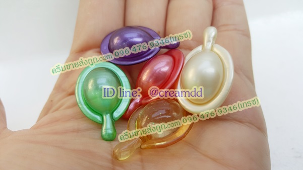 วิตามินเซรั่มบำรุงเส้นผมเข้มข้น แบบเม็ด สีม่วง ห่อ 50 เม็ด สูตรดอกอัญชัน