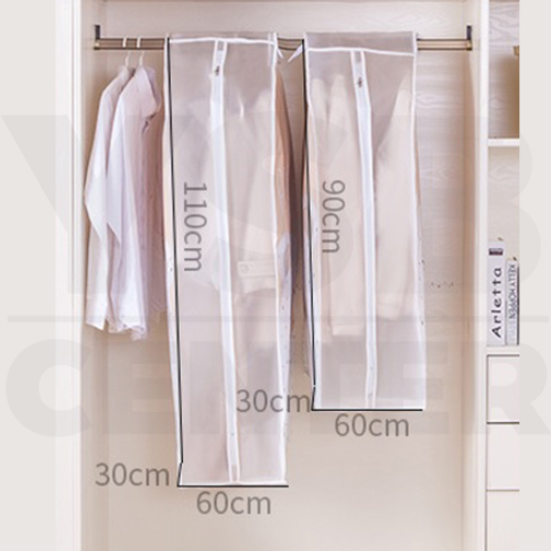 CASSA ถุงคลุมเสื้อ พลาสติกคลุมเสื้อ ถุงคลุมสูท ถุงคลุมเสื้อกันฝุ่น พิมพ์ลาย ขนาด 60 X 90 X 60 cm.